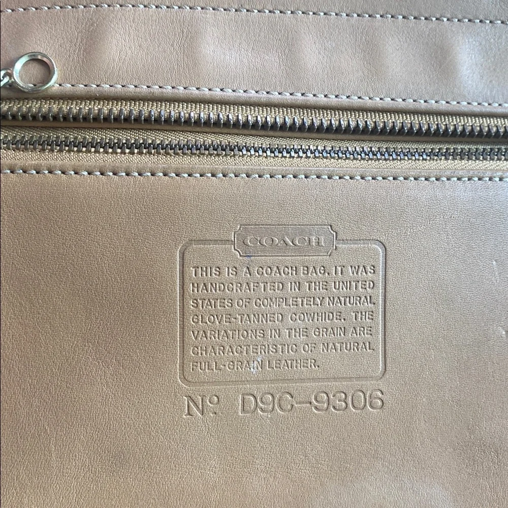 Coach Tan Leather Tote Bag - Picture 8 of 14